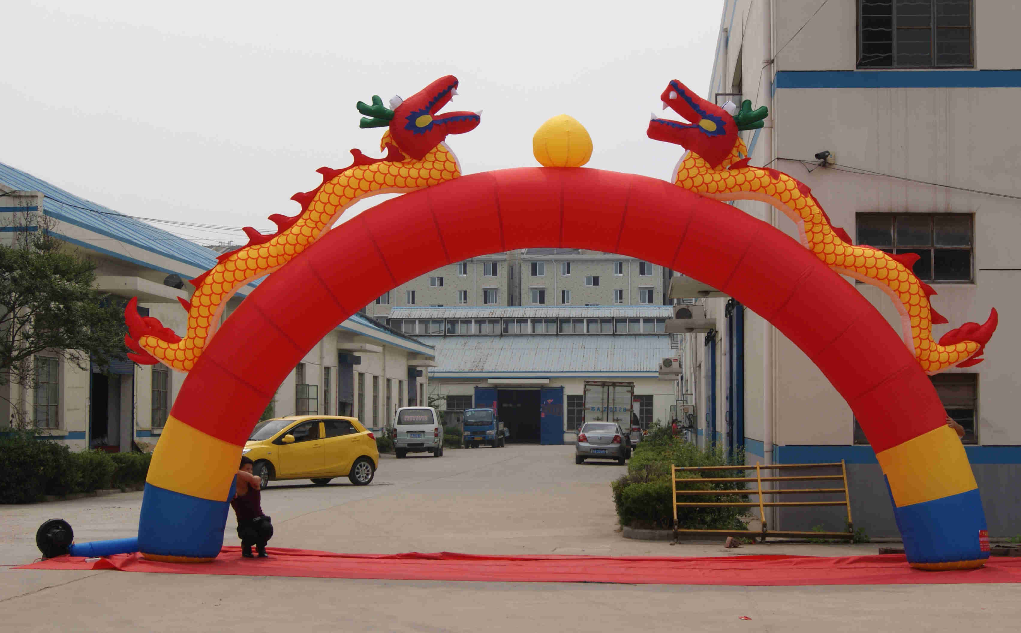 郑州双龙喷绘拱门气模
